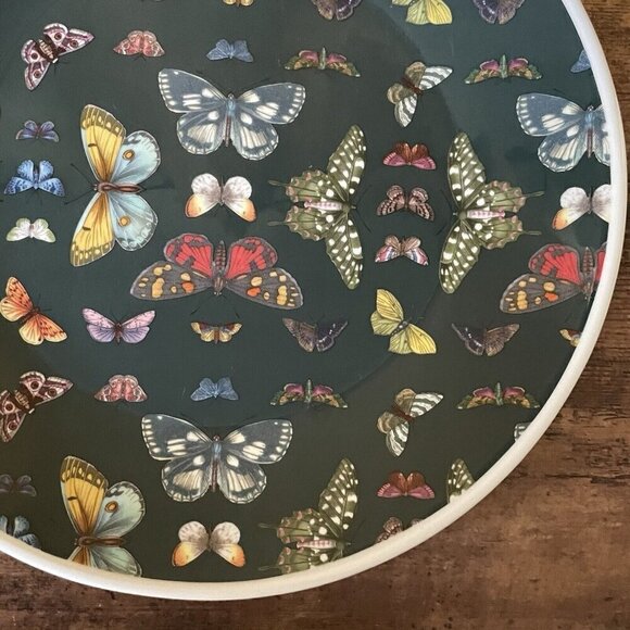 Portmeirion Botanic Garden Harmony Charger Plate 12" Green Butterflies Porcelain - Picture 9 of 10